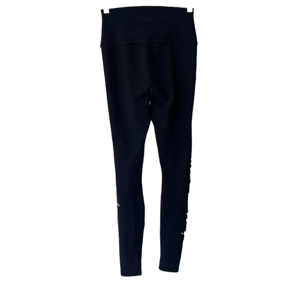 ALO Yoga Black Ripped Warrior Full Length Leggings High Waist Small GUC - Picture 4 of 12